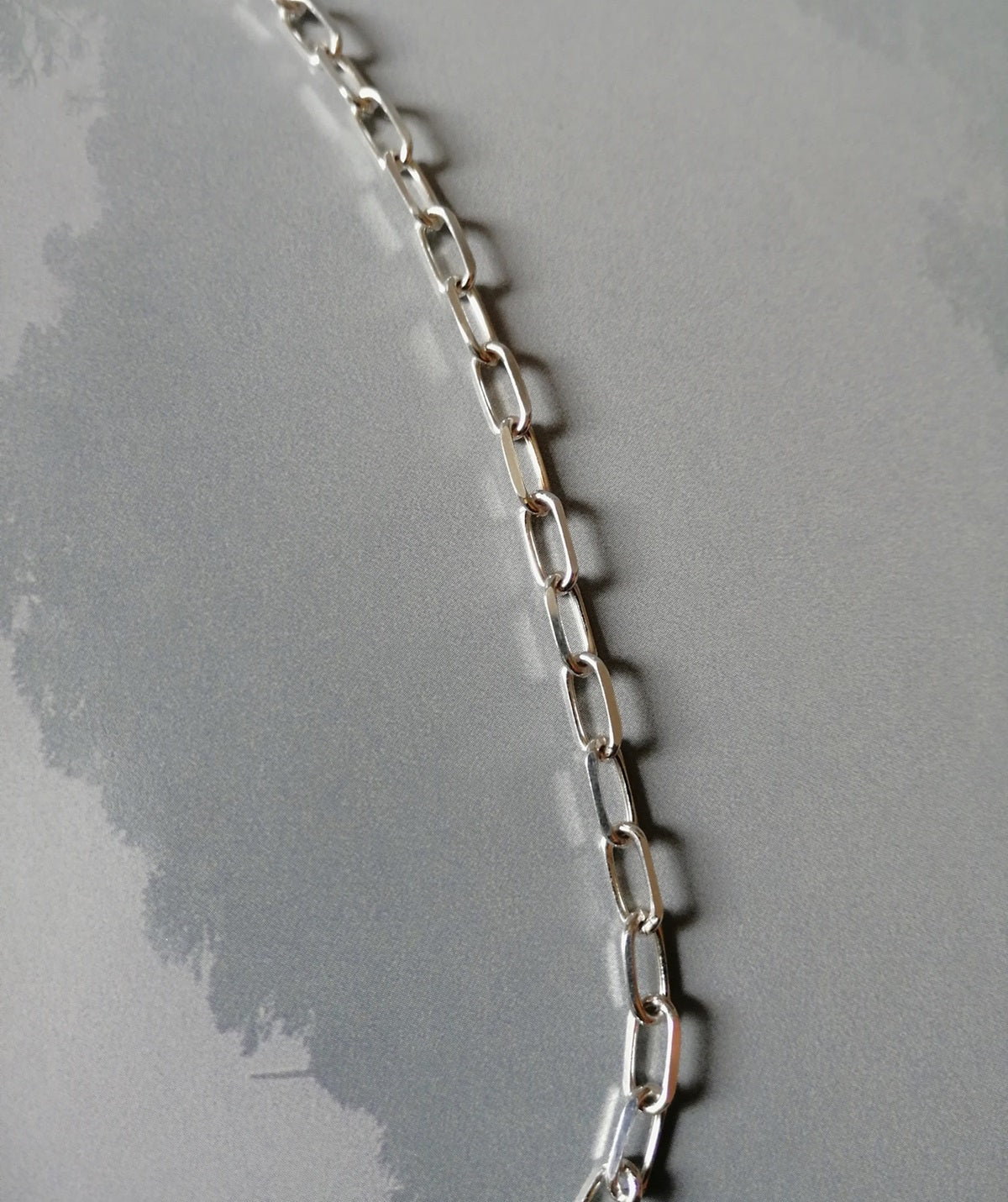 Cadena de plata 925 eslabón rectangular 50 cms 8x4mm