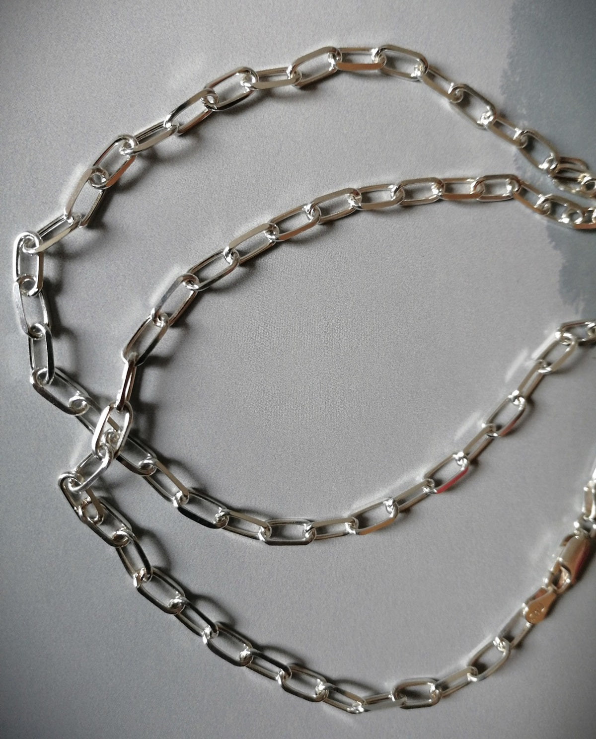 Cadena de plata 925 eslabón rectangular 50 cms 6x3mm