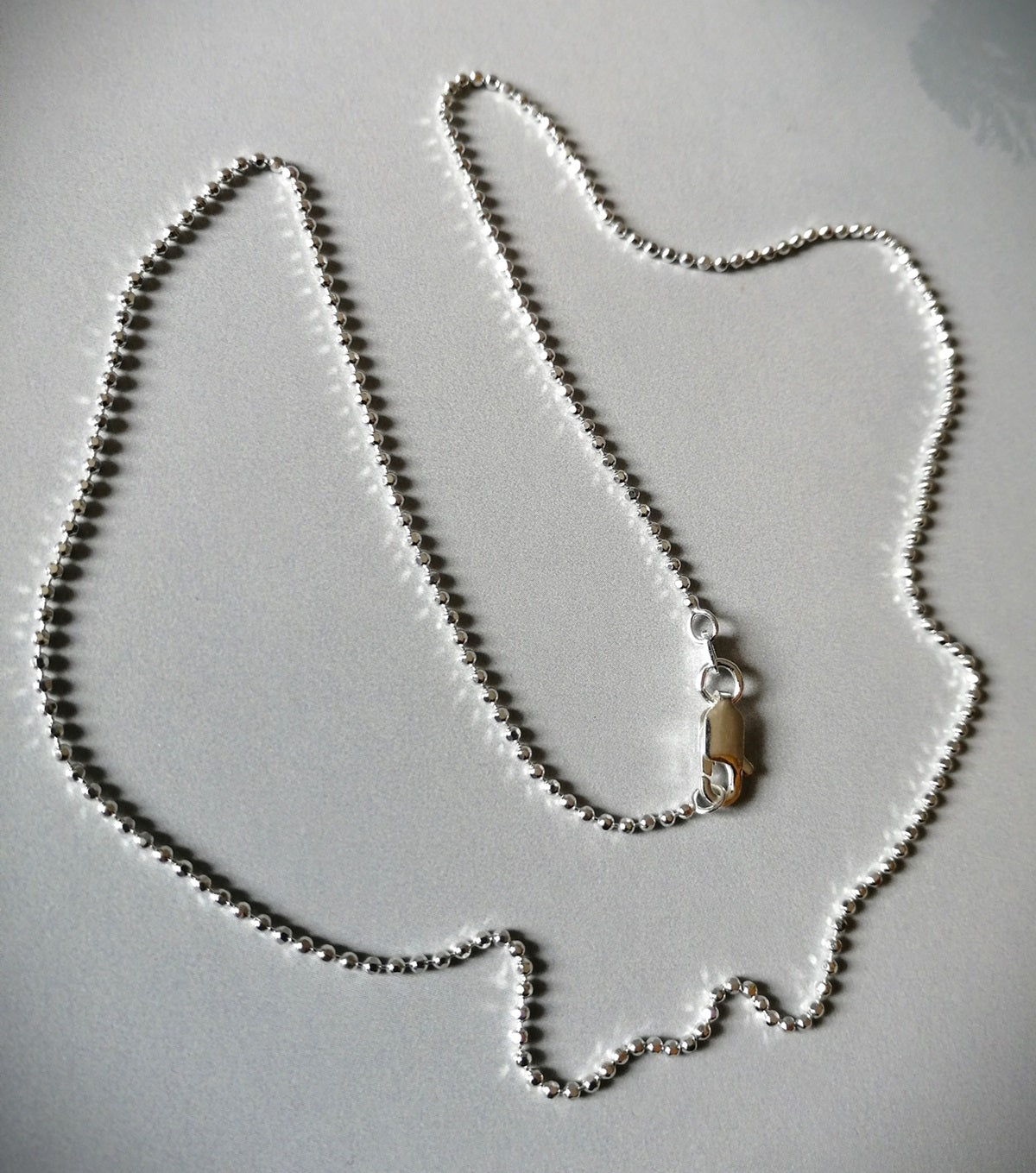 Cadena de plata 925 esferas 45 cms