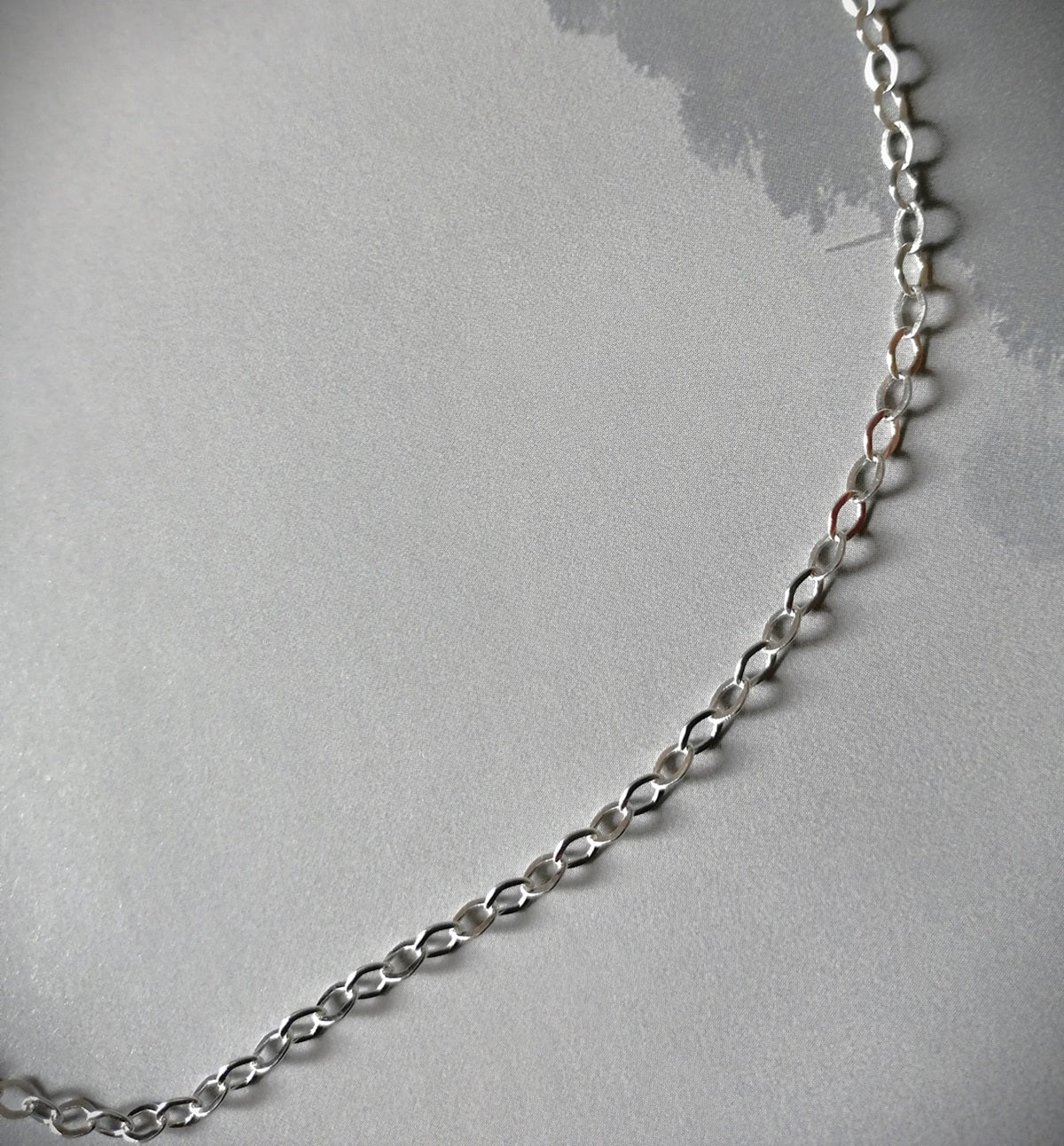 Cadena de plata 925 eslabón ovalado 45 cms