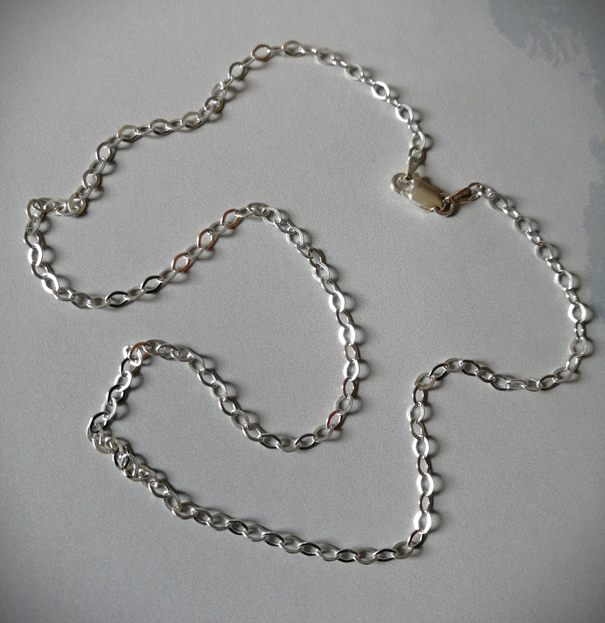 Cadena de plata 925 eslabón ovalado 45 cms