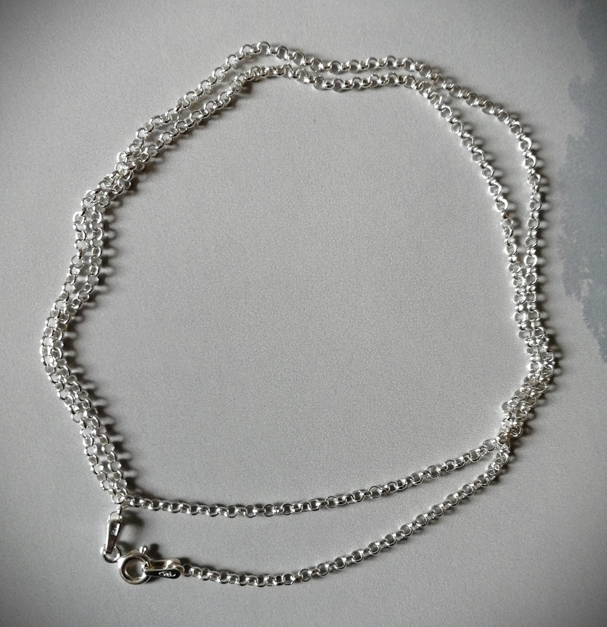 Cadena de plata 925 eslabón redondo 50 cms