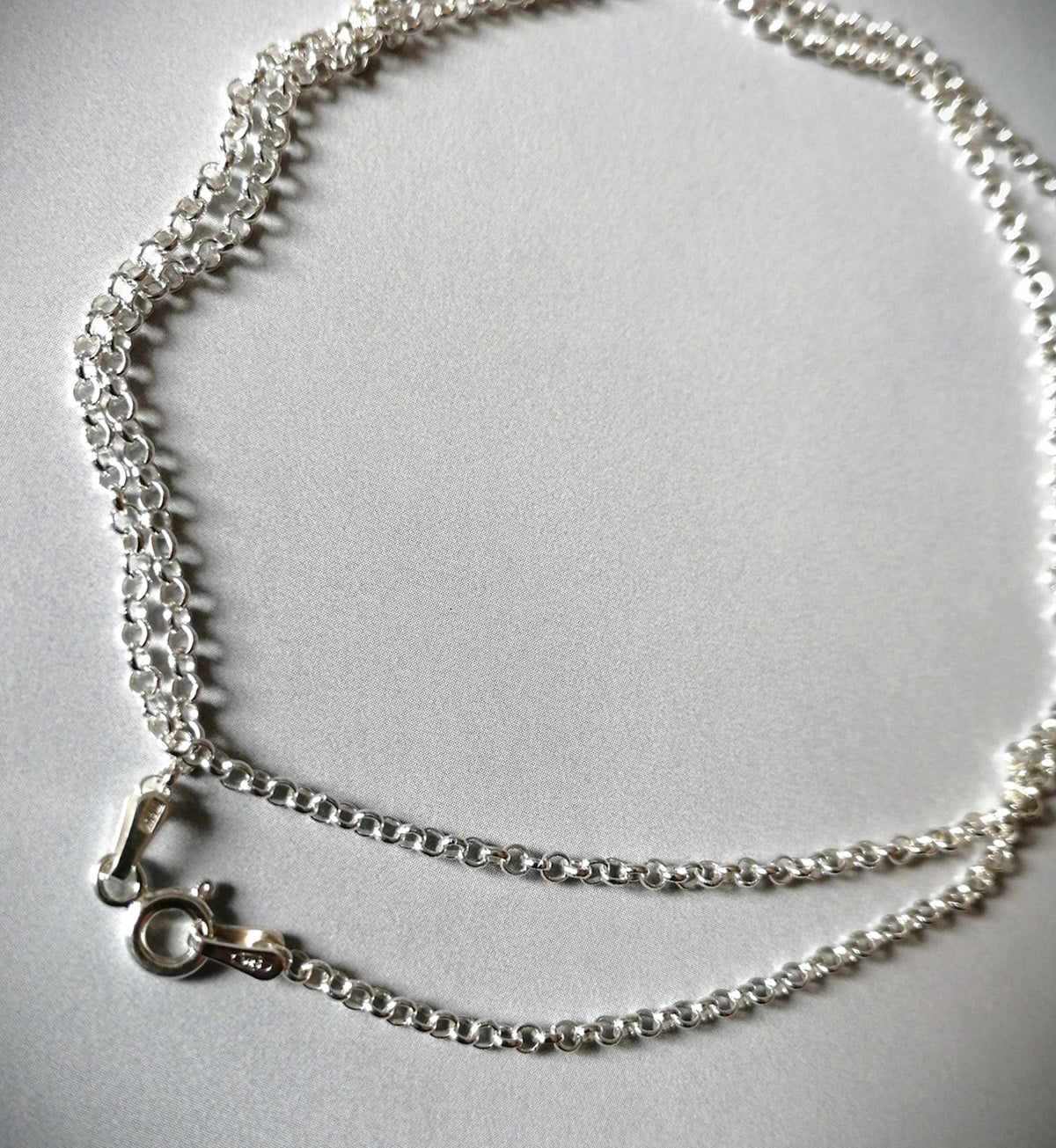 Cadena de plata 925 eslabón redondo 50 cms