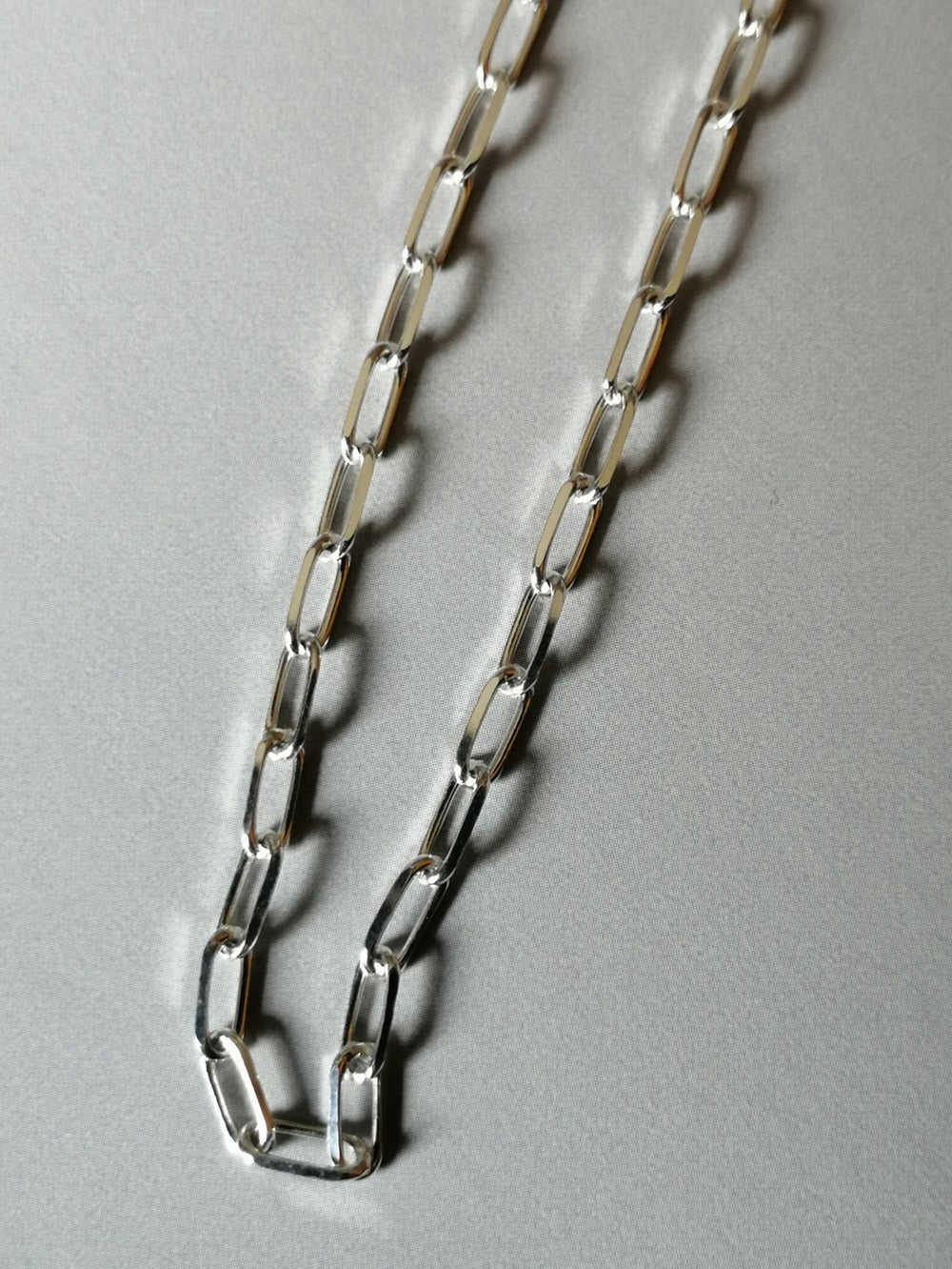 Cadena de plata 925 eslabón rectangular 50 cms 6x3mm