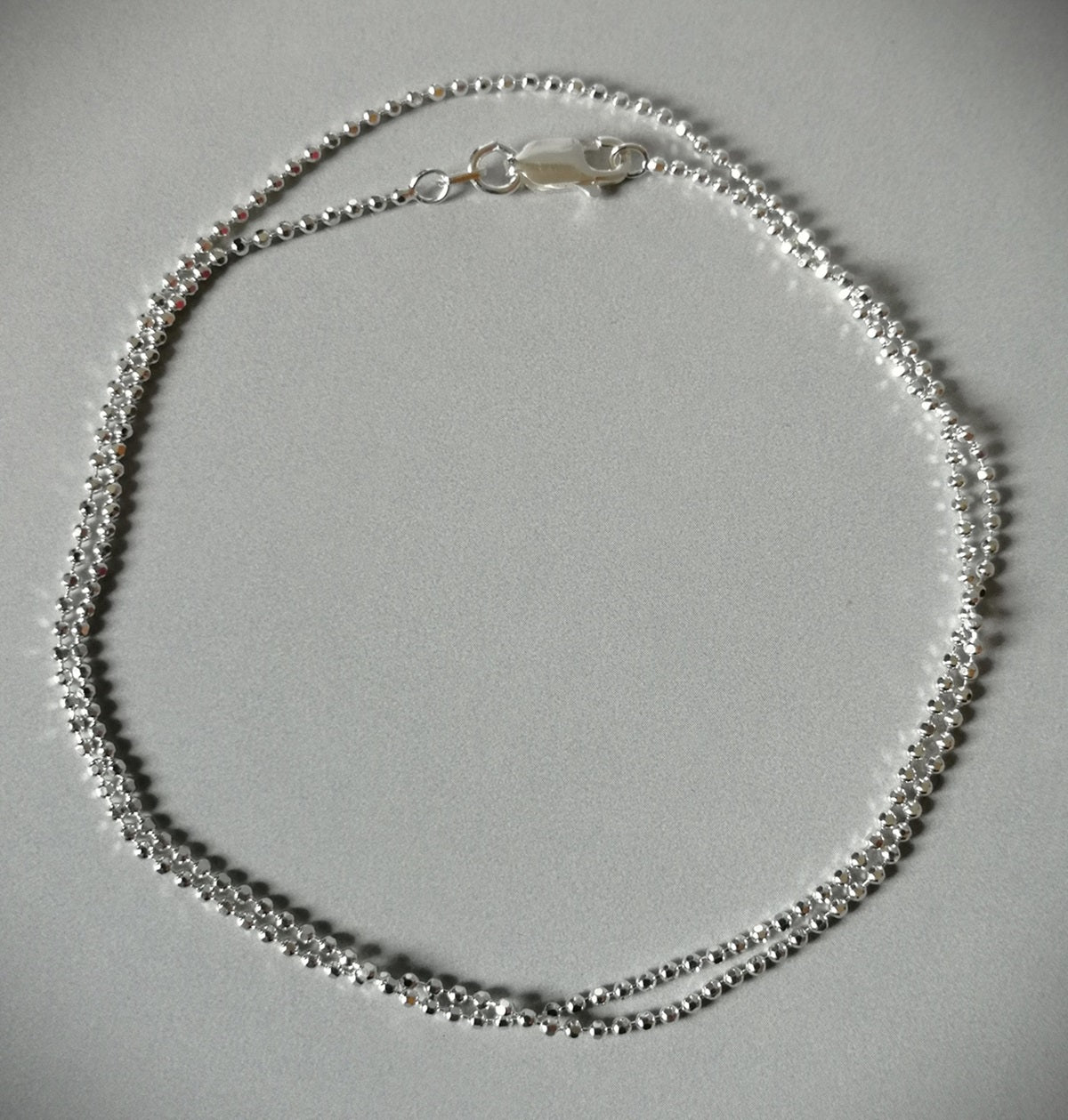 Cadena de plata 925 esferas 45 cms